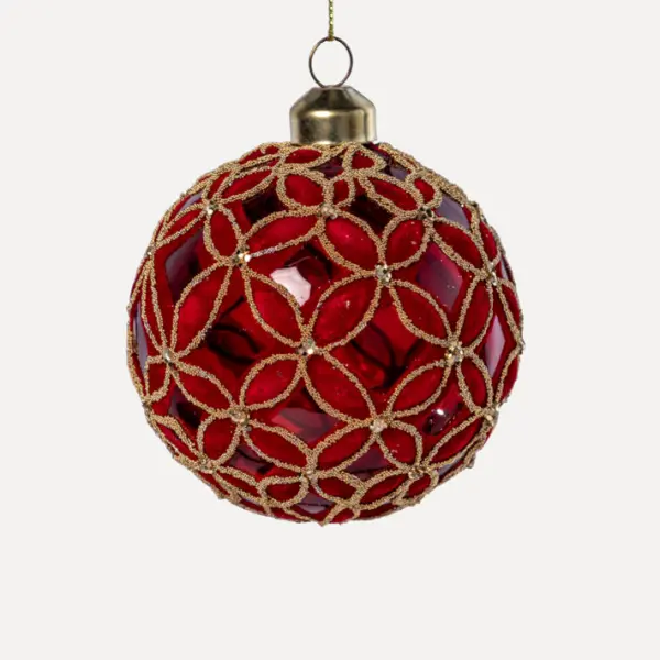 Шар D8 см, стекло, красный Шар D8 см, стекло, красный