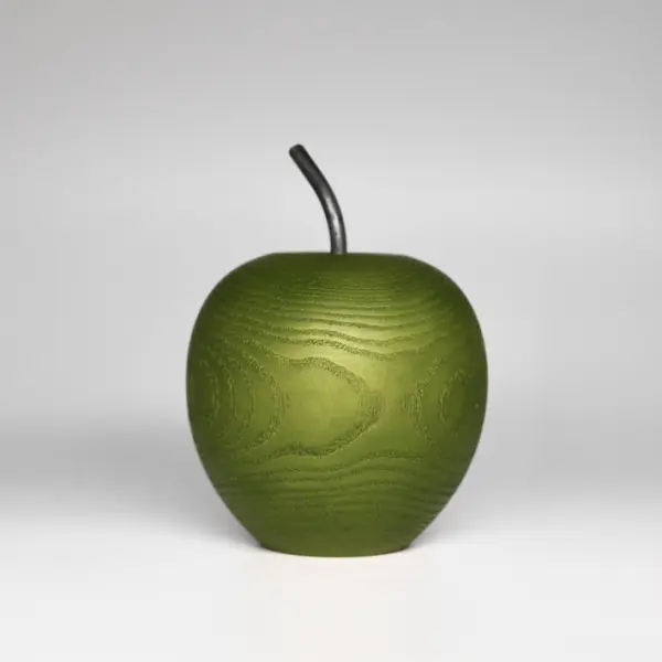 Фигура ЯБЛОКО 9х12 см, дерево, зеленый