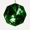 Подвес КРИСТАЛЛ 9x10 см, пластик, светло-зеленый