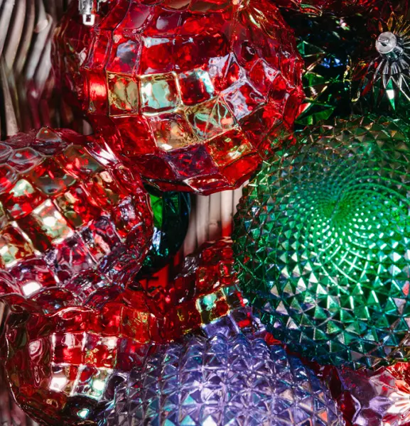 Шары в наборе D12 см, 2 шт, пластик, красный, радужный