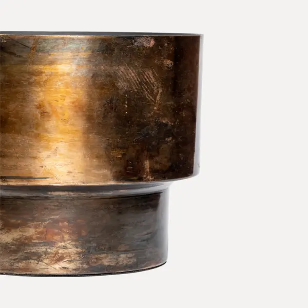 Кашпо 25x20 см, металл, бронзовый