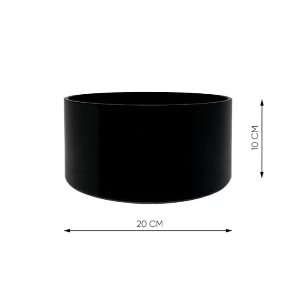 Ваза 20х10 см, поликарбонат, чёрный Ваза 20х10 см, поликарбонат, чёрный