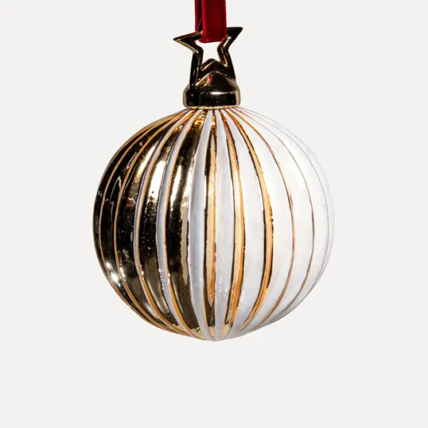 Шары в наборе D8 см, 3шт, стекло, белый