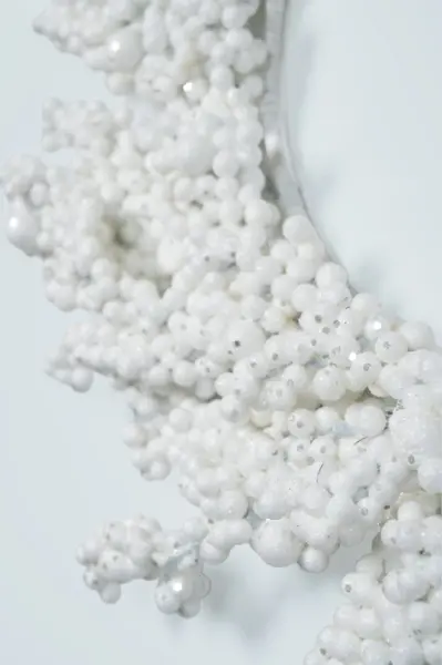 Венок из ягод D46 см, пластик, белый