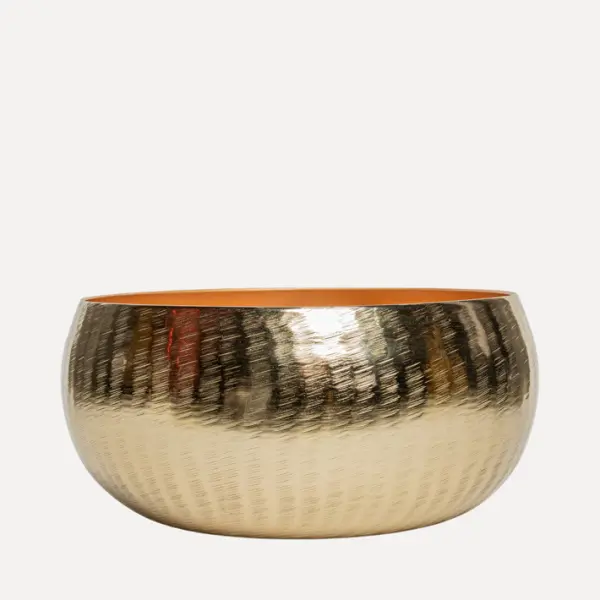 Ваза 25x12 см, металл, золотой