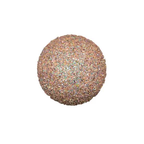 Шар D20 см с блёстками, пенопласт, шампань, мультиколор