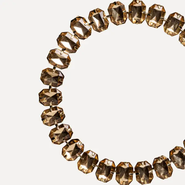 Подвес КОЛЬЦО с кристаллами D12 см, стекло, металл, золотой