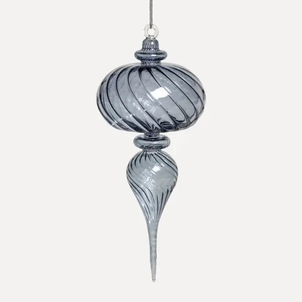 Подвес ручной работы 10x23 см, стекло, серый