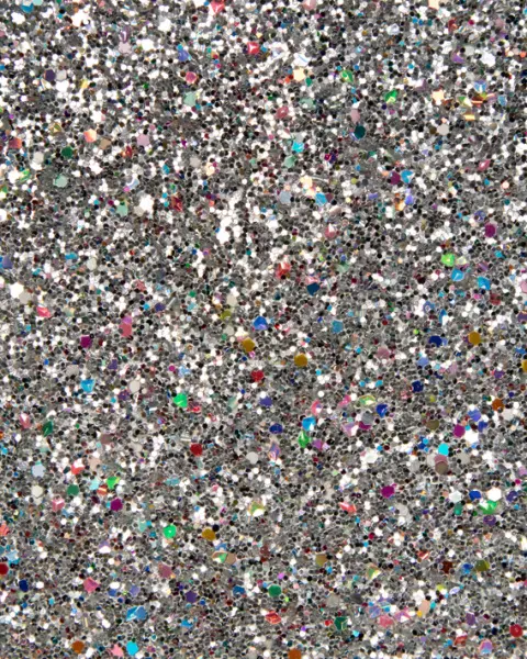 Ткань с блёстками L137 см, текстиль, серебряный, мультиколор