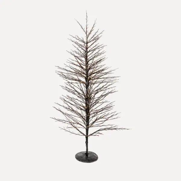 Дерево с мерцающим эффектом LED H210 см, пластик, металл, черный