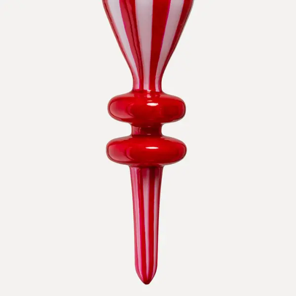 Подвес H27 см, стекло, красный, белый