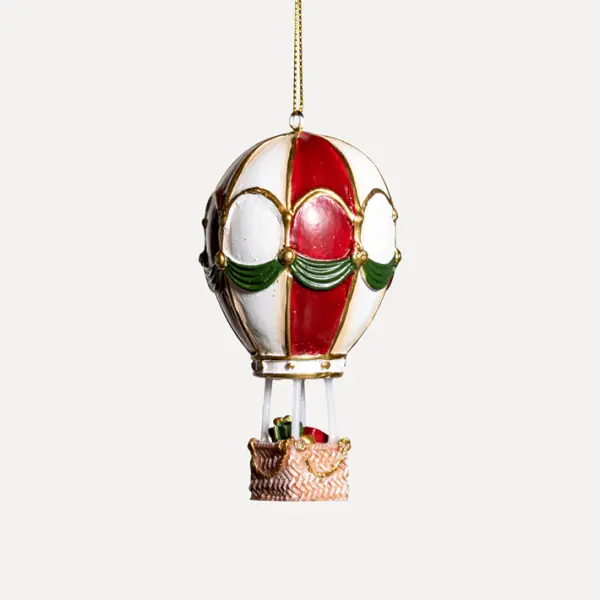 Подвес ВОЗДУШНЫЙ ШАР 6x11 см, полирезин, красный