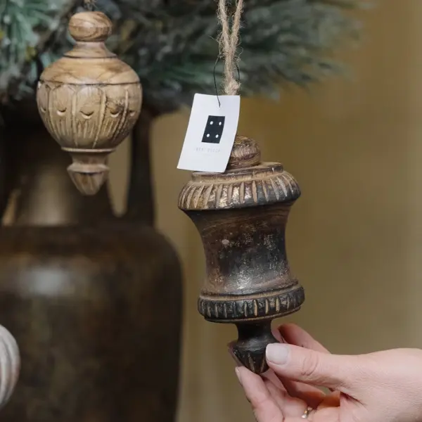 Подвес 8x15 см, дерево, черный