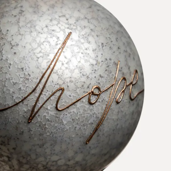 Шар D15 см, стекло, серый