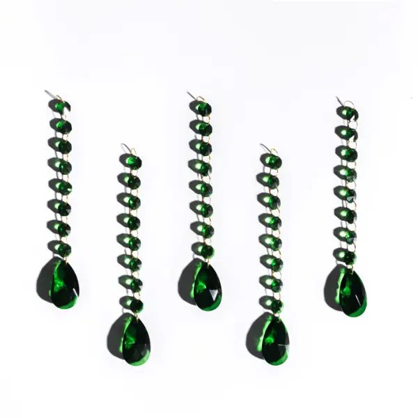 Хруст. цепочка + 1 капля, 5 шт, зеленый