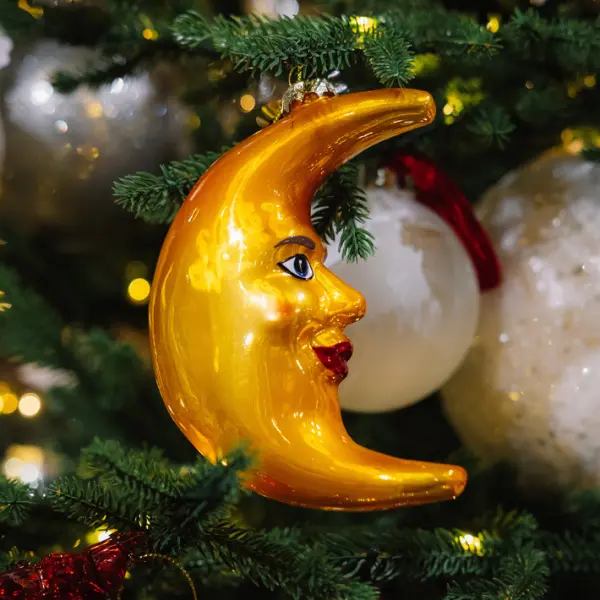 Подвес ЛУНА 15х4х11 см, стекло, желтый