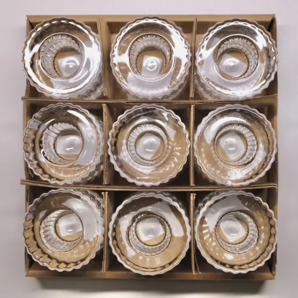 Набор подсвечников 5х6 см, 9 шт, стекло, прозрачный