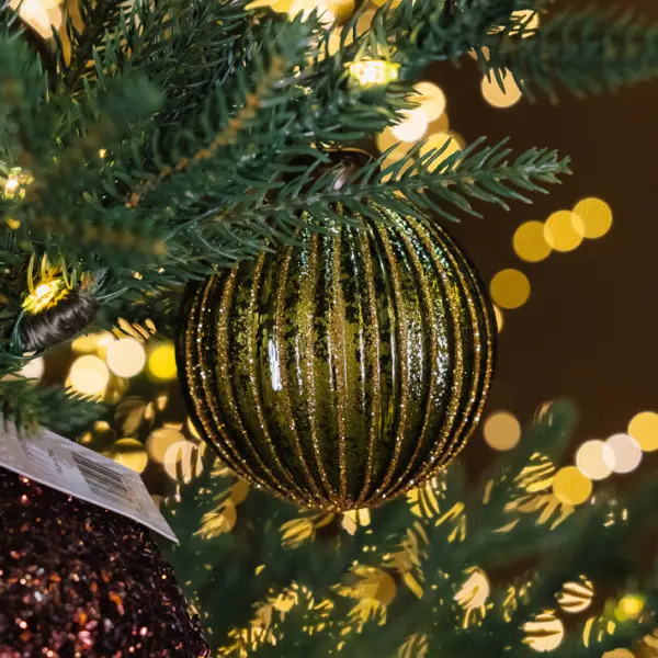 Шар D8 см, стекло, зеленый