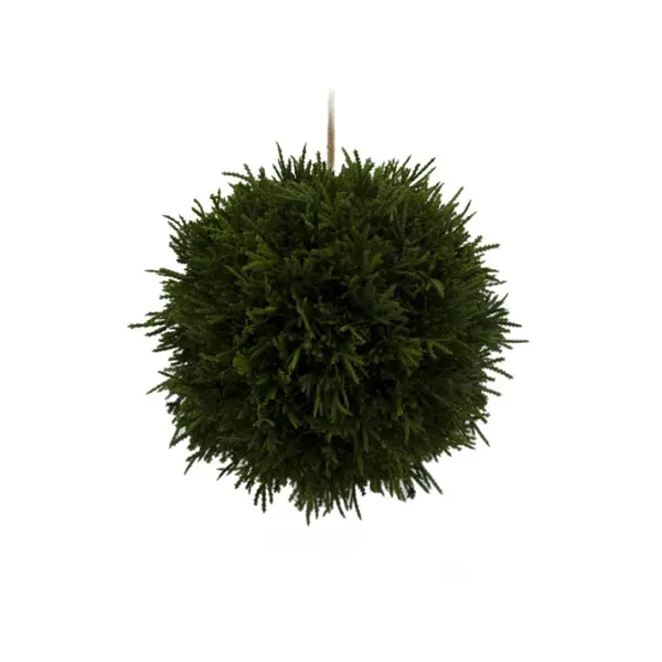 Шар хвойный D20 см, пластик, зелёный