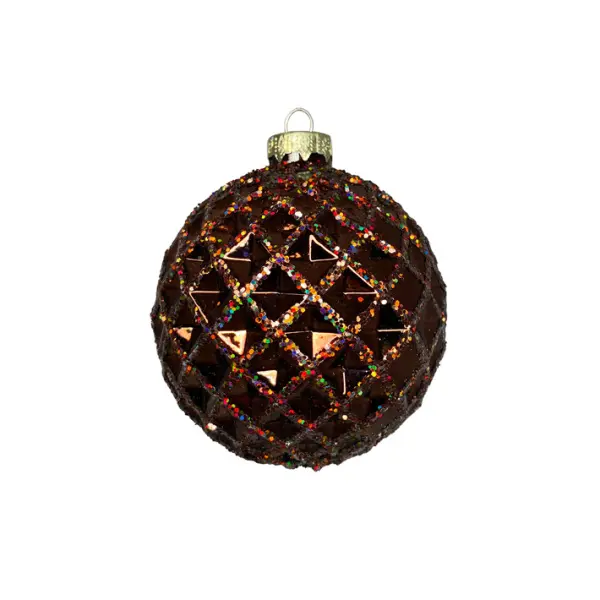 Шар D10 см, стекло, винный