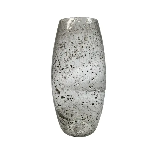 Ваза 15х30 см, стекло, серый