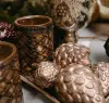Подсвечник 8х12 см, стекло, бронзовый