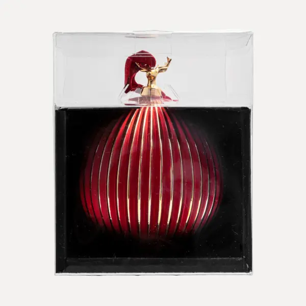 Шар D15 см, стекло, красный