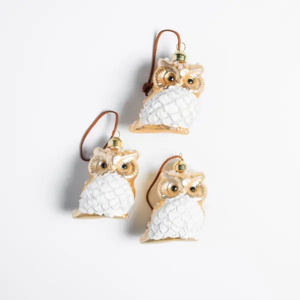 Подвес СОВА 6Х8 см, стекло, золотой