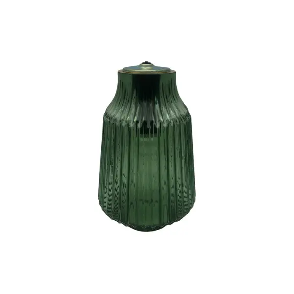 Светильник H26,5 см, стекло, зелёный