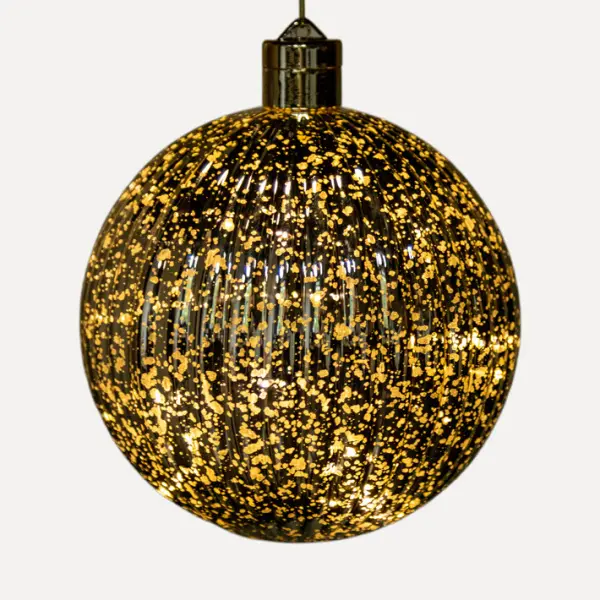 Шар LED D15 см, пластик, золотой