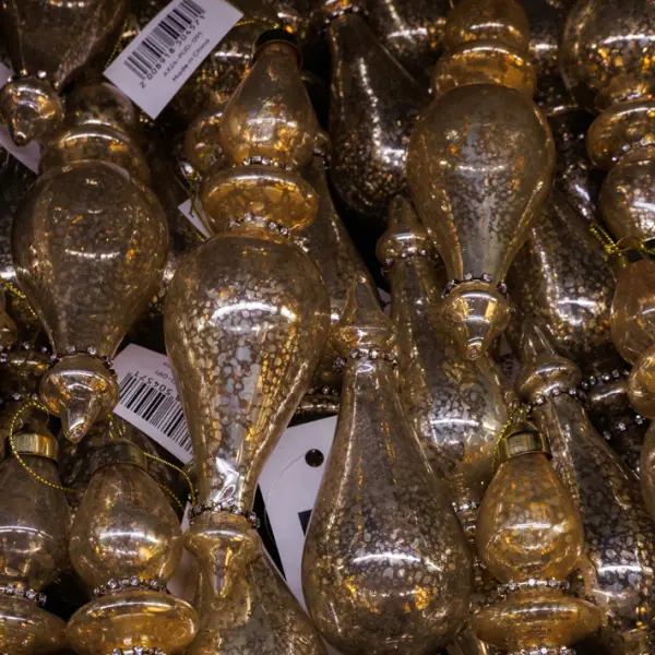 Подвес H20 см, стекло, золотой