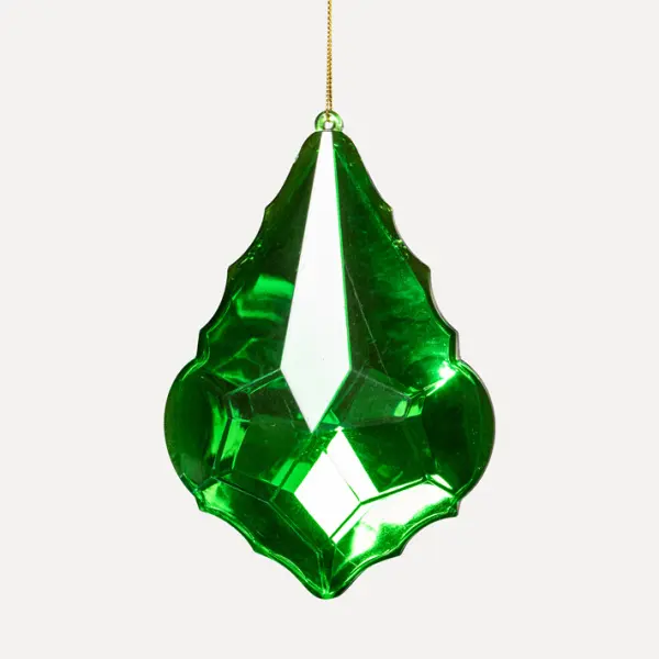 Подвес КРИСТАЛЛ 11x16 см, пластик, светло-зеленый