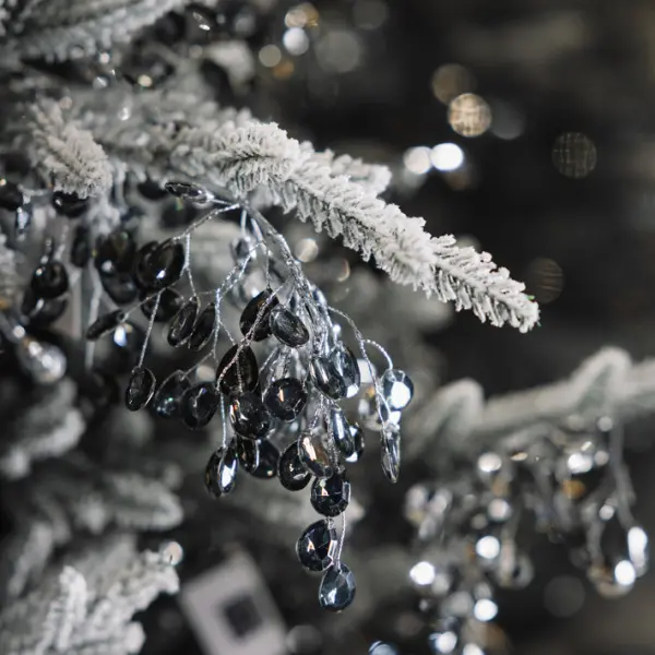 Подвес ВЕТКА L40 см из кристаллов, акрил, темно-серебряный