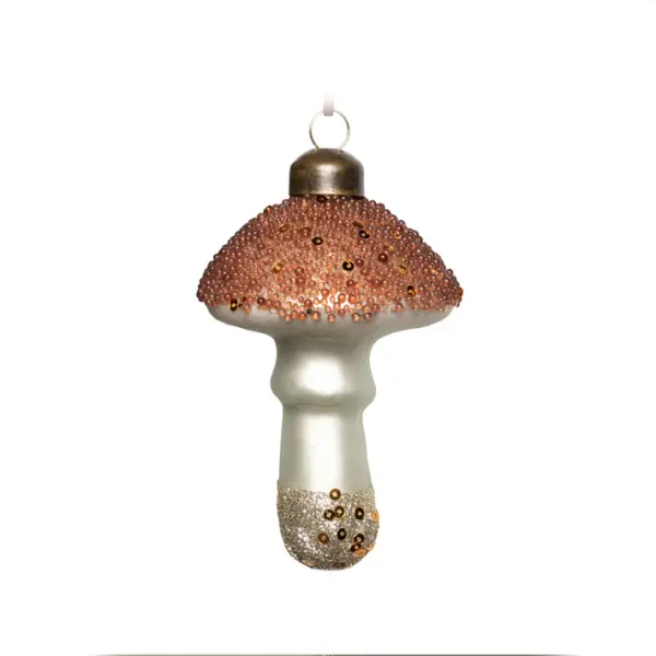 Подвес ГРИБ H9 см, стекло, коричневый