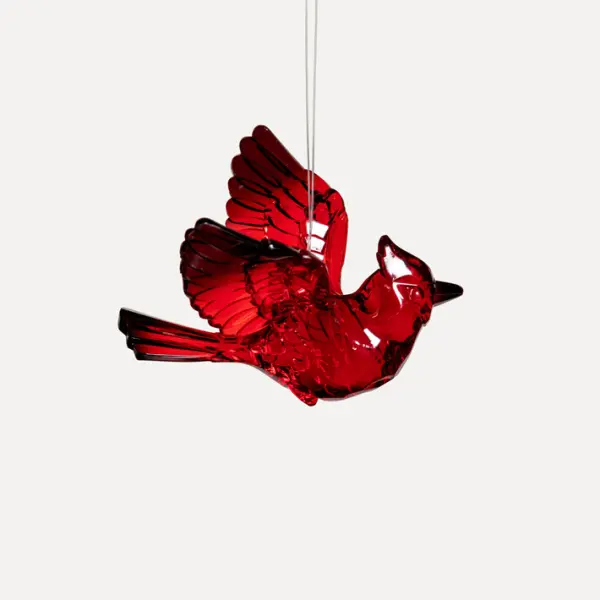 Подвес ПТИЦА 12х8 см, акрил, красный