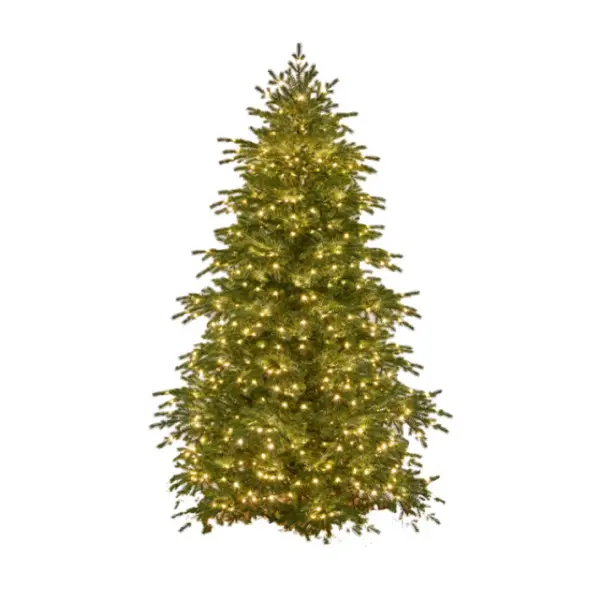 Ель искусственная с лампочками МУРМАНСКАЯ H195 см, пластик, металл, зеленый