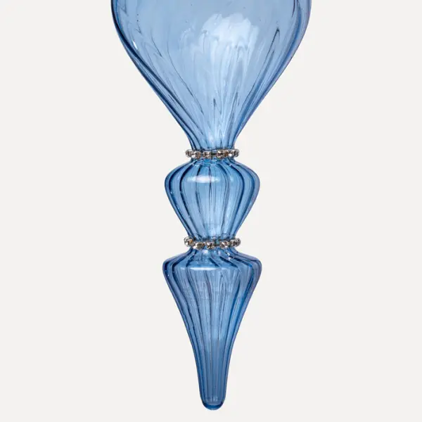 Подвес 8x26 см, стекло, голубой