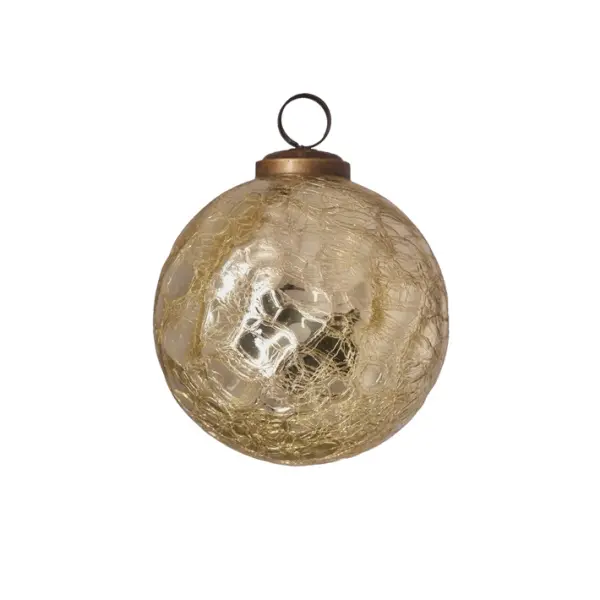 Шар D10 см, стекло, золотой