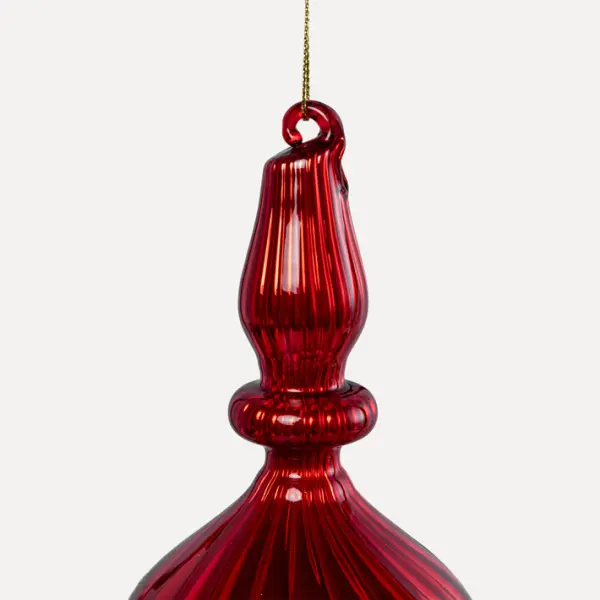 Подвес 8x26 см, стекло, красный