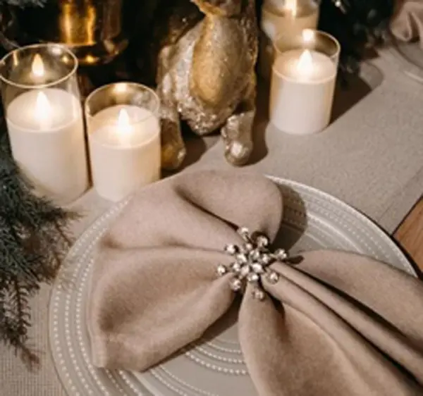 Кольцо для салфеток D5 см, металл, стекло, прозрачный