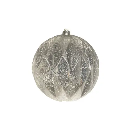Шар D20 см, пластик, серебряный