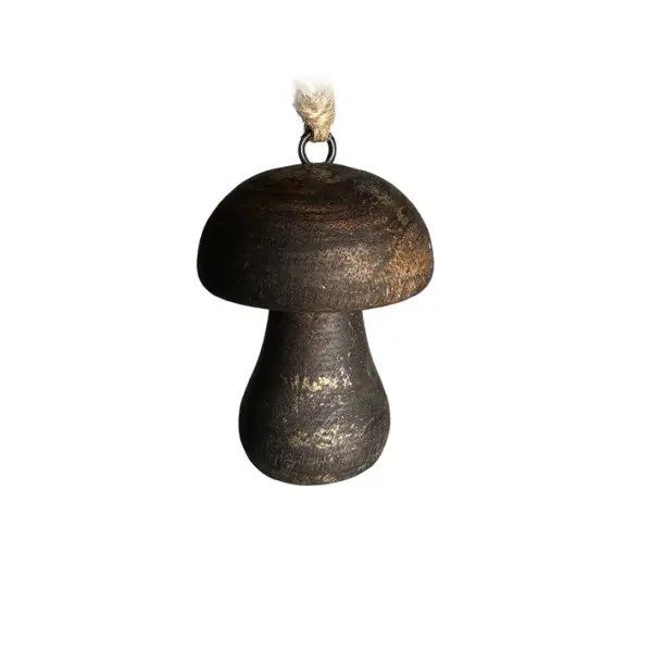 Подвес ГРИБ 5х7 см, дерево, серебряный