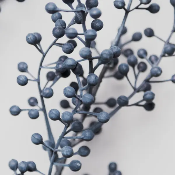 Ветвь ягодная БИРЮЧИНА H102 см, пластик, синий