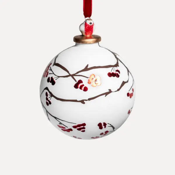 Шары в наборе D12 см, 2шт, стекло, белый