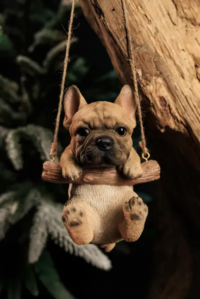 Подвес БУЛЬДОГ 10х15 см, полирезин, бежевый