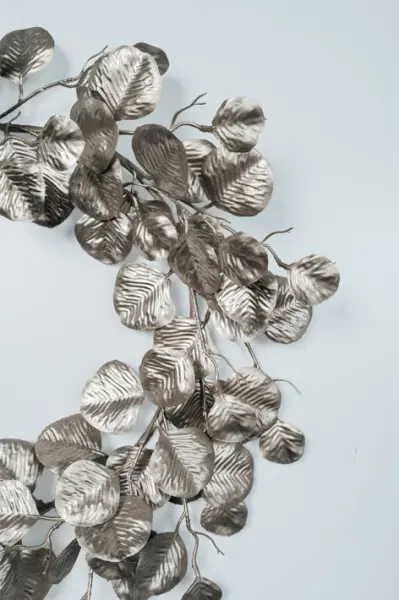 Венок из эвкалипта D51 см, пластик, шампань