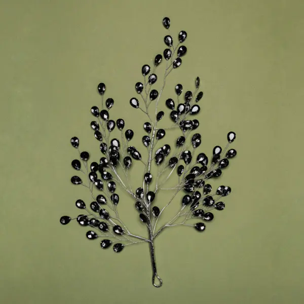 Подвес ВЕТКА L40 см из кристаллов, акрил, темно-серебряный