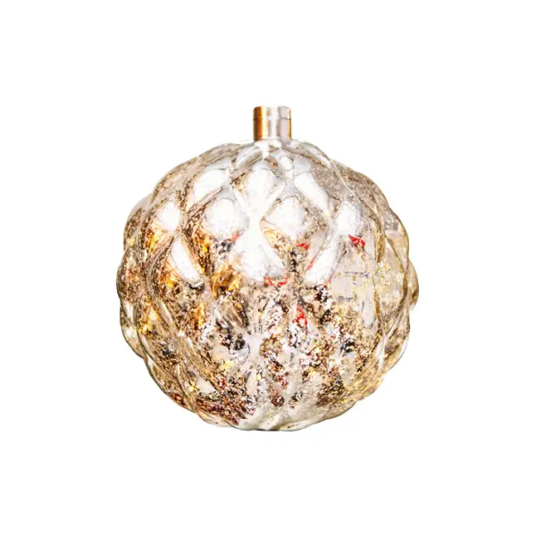 Шар LED D20 см, пластик, серебряный