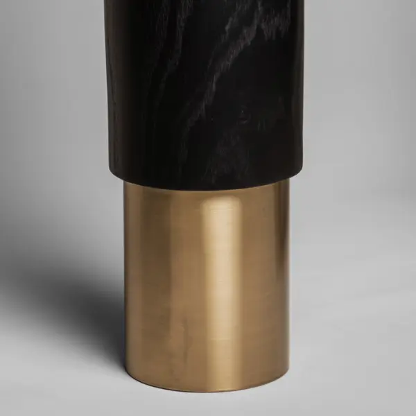 Ваза 20х70 см, дерево, черный, золотой Ваза 20х70 см, дерево, черный, золотой