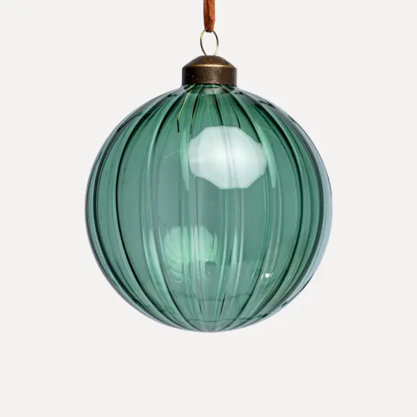 Шар D10 см, стекло, зеленый